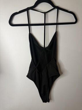 Black Strappy One-Piece Bodysuit